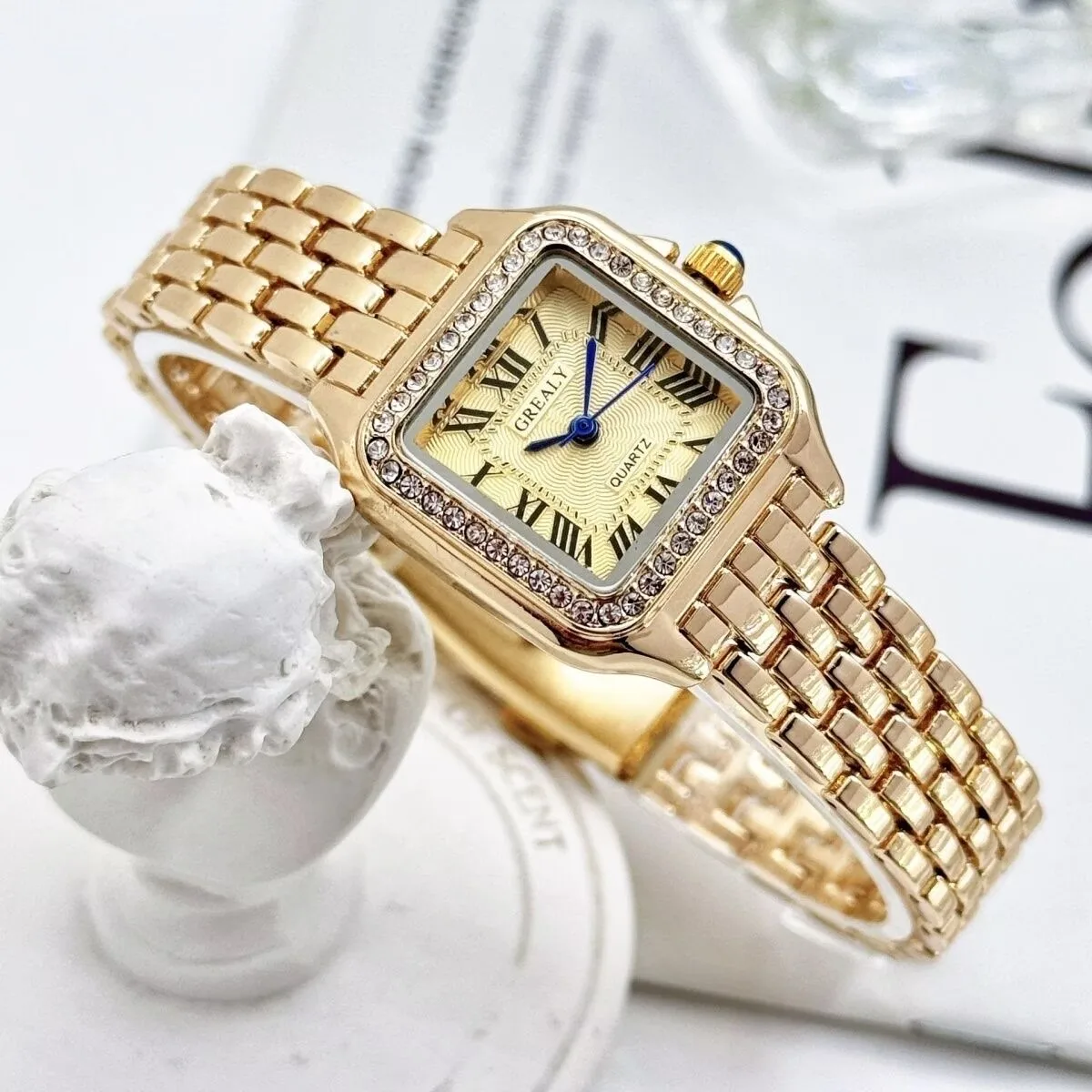 Luxury Women Watch Fashion Square Wristwatch Casual Quartz Watch Simple thumbnail 7