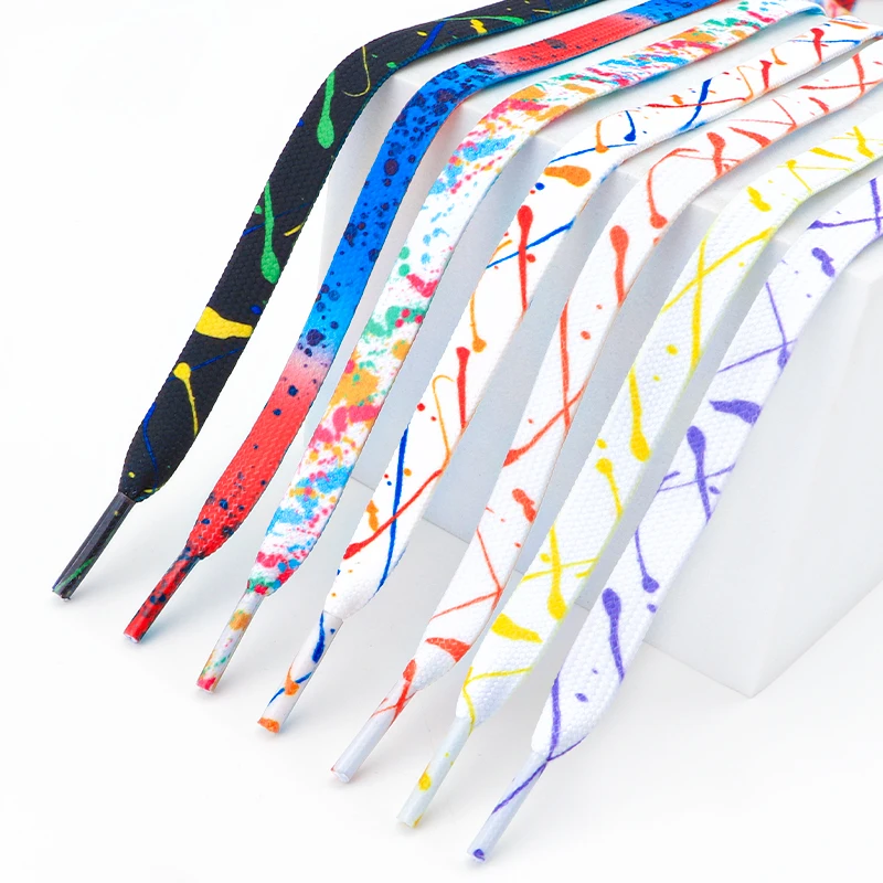 Flache, farbige Schnürsenkel für Sneaker, Canvas-Schuhe, Freizeitschuhe und Tennisschuhe, bunte Schuhbänder für Damen und Herren, 120/140/160 cm.