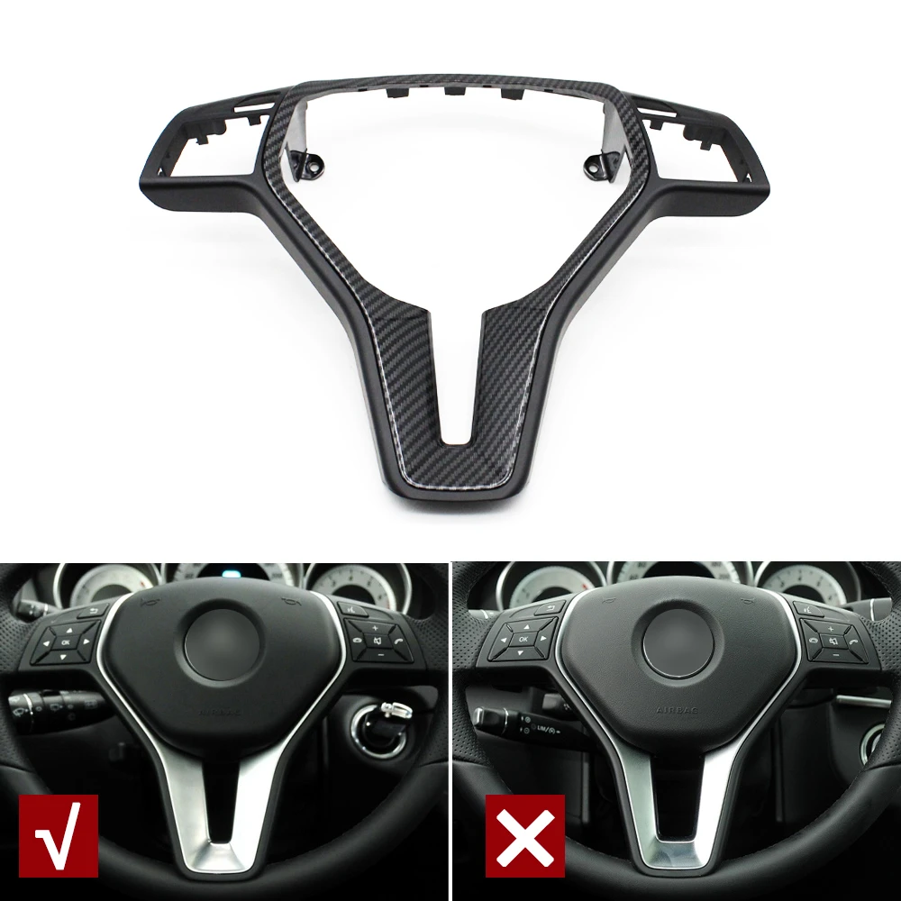 Silver Chrome Car Steering Wheel Frame Trim Cover For Mercedes BENZ C E