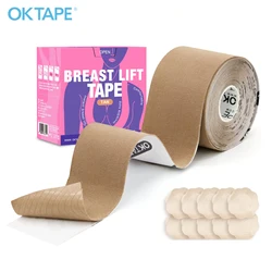 OK TAPE 5CMX5M Boob Tape Breast Lift Body Tape for Breast Lift Satin Breast Petals, Strong lifting for Large Breasts Cup