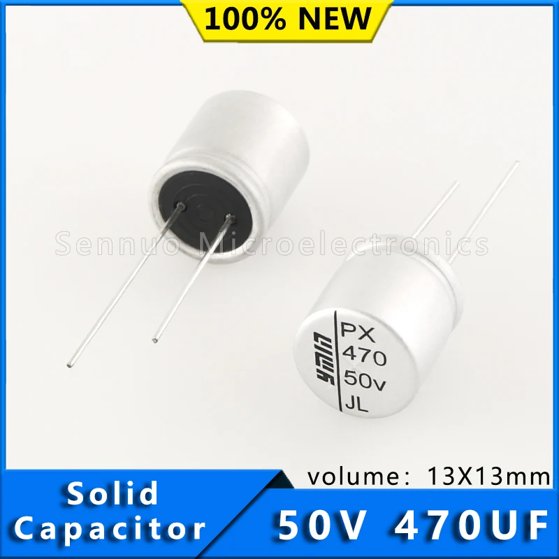 

1pcs new 50v 470uf capacitor volume 13x13mm 470 uf 50 v DIP Solid Electrolytic Capacitor Aluminum electrolytic capacitors