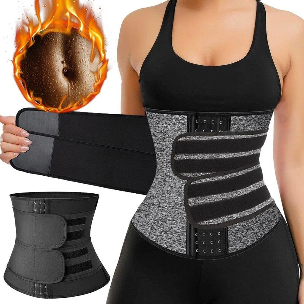 Women Men Breathable Neoprene Waist Trainer Belt Tummy Control Workout Waist Cincher Sauna Sweat Girdle Sport Waist Trimmer 1
