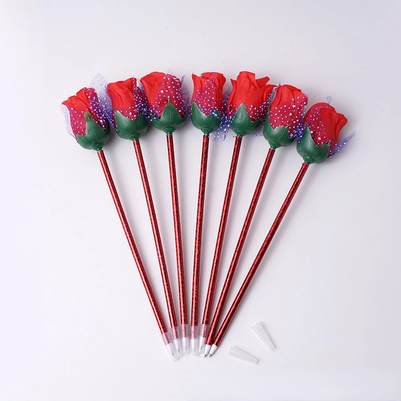 Wholesale 24 Pcs Big Red Rose Ballpoint Pens - Perfect for Gifting and Personal Use Valentine's Day Flower 6
