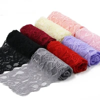 1Meter Elastic Lace Ribbon DIY Handmade Crafts Fabric White Black Red Pink Blue Purple Lace Trimming Home Garment Accessories 2