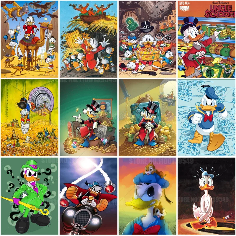 

Diamond Embroidery Disney Cartoon Donald Duck And Money 5D DIY Diamond Painting Cross Stitch Christmas Rhinestone Mosaic Decor
