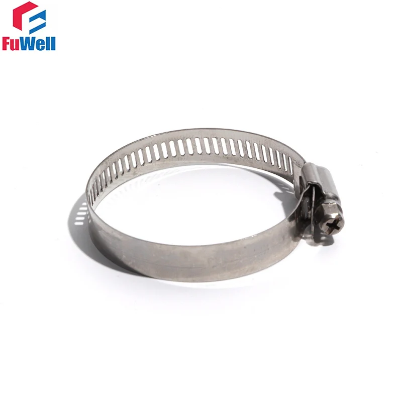 6pcs 59-82/65-89/72-95mm High Quality Screw Worm Drive Hose Clamp 201/304 Stainless Steel Hose Hoop Pipe Clamp Clip