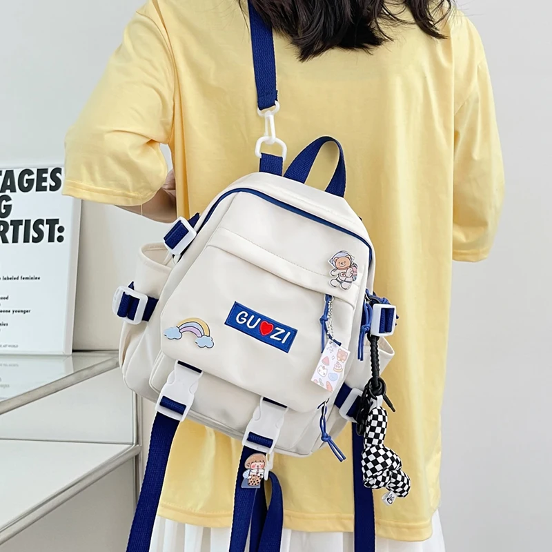 Cute Girly Backpack Schoolgirl Mini Schoolbag Mochila Small Women's Backpack Fashionable Multifunctional Casual Shoulder Bag