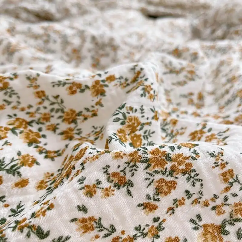 Cotton Muslin Toddler Duvet Cover set Vintage Floral Duvet Cover & Pillowcase Set for Childrens