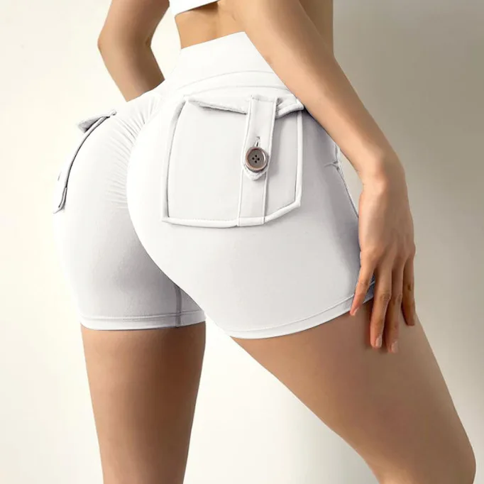 Gym Booty Shorts Women with Pockets Workout Sport Shorts for Women