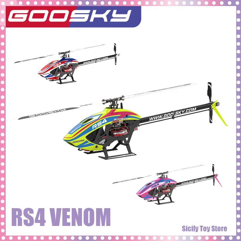 In Magazzino Goosky Rs4 Venom Legend 6Ch 3D Direct Drive Motore Brushless Flybarless Rc Elicottero Kit Versione Modello Di Elicottero Acrobatico