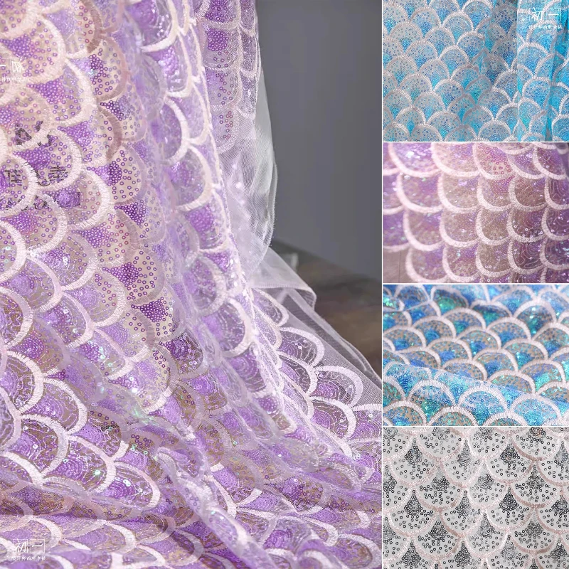 Sequin Mesh Embroidery Fabric 5