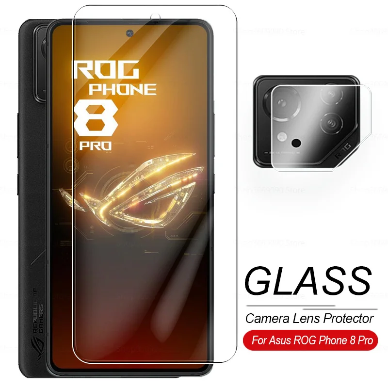 2 To1 Tempererd Glass Camera Lens Screen Protector Per Asus Rog Phone 8 Pro Edition Phone Vetro Protettivo Rog Phone 8 Phone8Pro