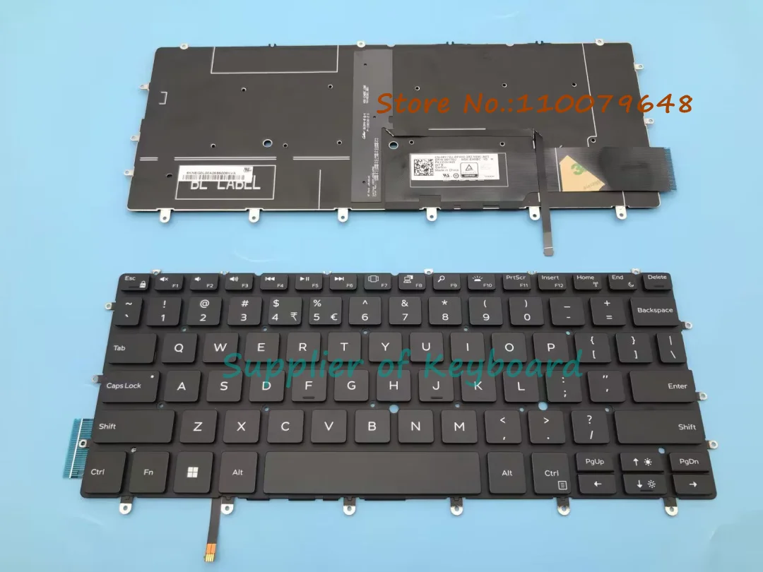 Teclado Portátil com Retroiluminação para Dell Dell Xps 13 9370 9380 13-9370 13-9380 Xps 13 7390 Inglês Reino Unido Francês Azerty Português Novo