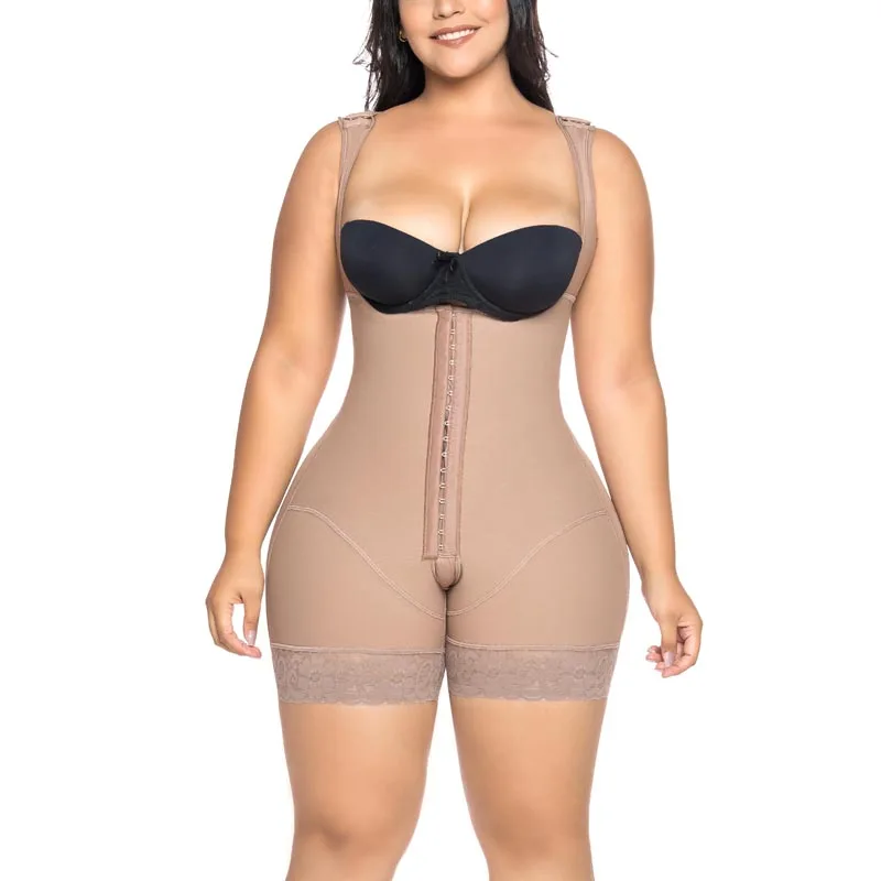 

Женское корректирующее белье с крючком и застежкой для глаз, утягивающий живот, регулируемый промежность, открытый бюст, боди, корсет, похудение