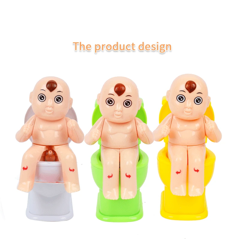 Funny Children Tricky Shooting Water Toys Novelty Squirt Joke Toy Doll Toilet Pee Cartoon Boy Water Spray Trick Squishy