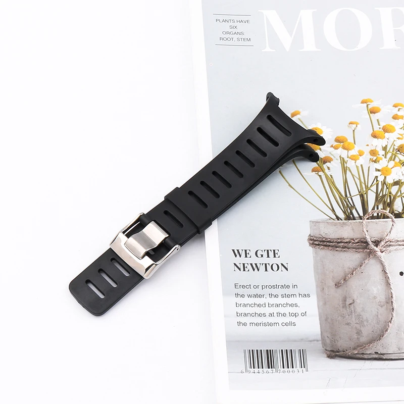Men's rubber watch strap accessories for SUUNTO T1 T1C T3 T3C T3D T4C T4D Outdoor Sports waterproof watch band Women buckle