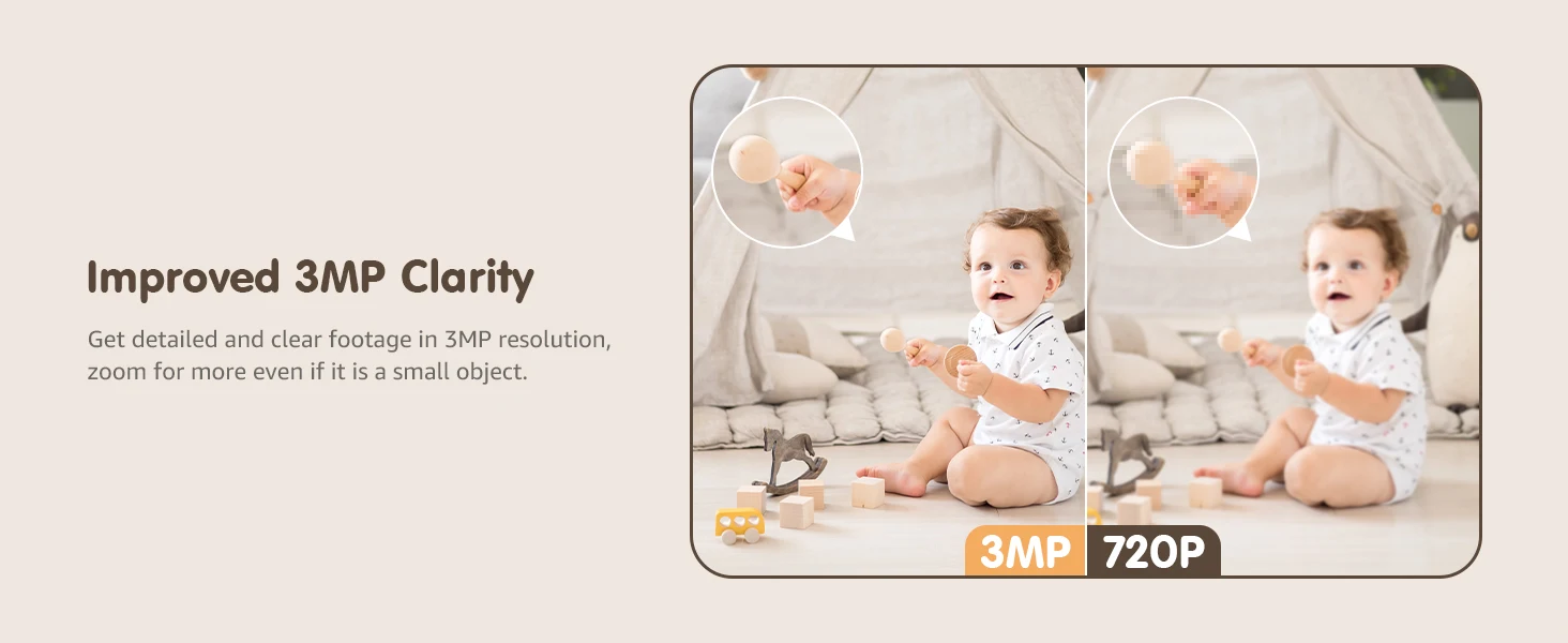 5,5 Zoll Video Baby Monitor mit Kamera PTZ Zoom Babyphone Cam Sicherheit Schutz Überwachungskameras Temperatursensor – Detail 2