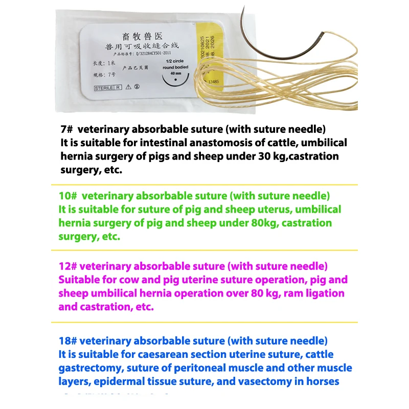Absorbable Suture Thread Medical Needle Suture Nylon Monofilament Surgical Kit