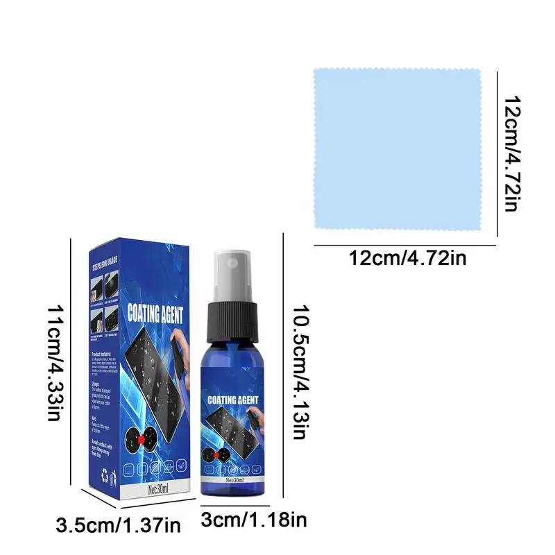 30ML Screen Protector Spray NANO Liquid Coating Mobile Screen Protection Spray Hydrophobic Polish For Computer Phone Laptop PC 6