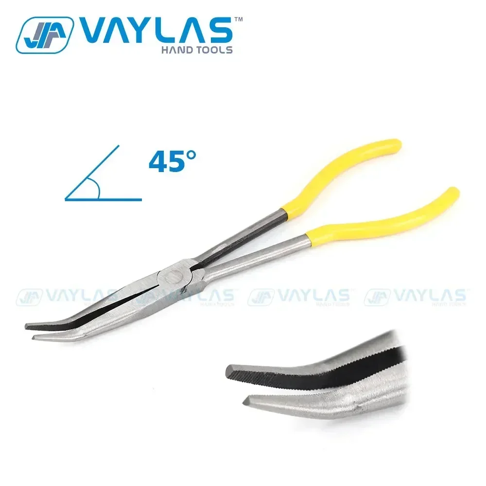 11 Inch Needle Nose Plier Straight Tip 25 45 90 Degree Bent O Shape Multi-functional Mechanics Hand Tools