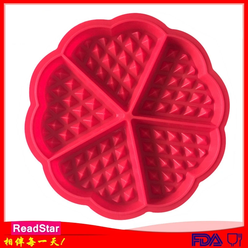 

20 шт./лот ReadStar 5CA051RD037 силиконовая форма для вафельного торта в форме сердца с 5 отверстиями форма для выпечки «сделай сам» форма для мыла