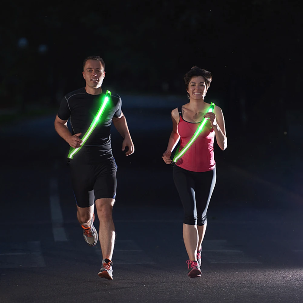 LED Reflective Running Belt for Night Running Cycling