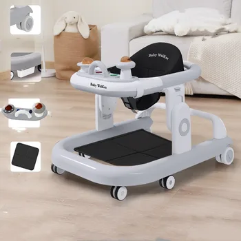 Aby Anti O-leg Multifunctional Walker with Music Box and Lightweight Height Adjustable Adjustable Speed Foldable Baby Walker 1