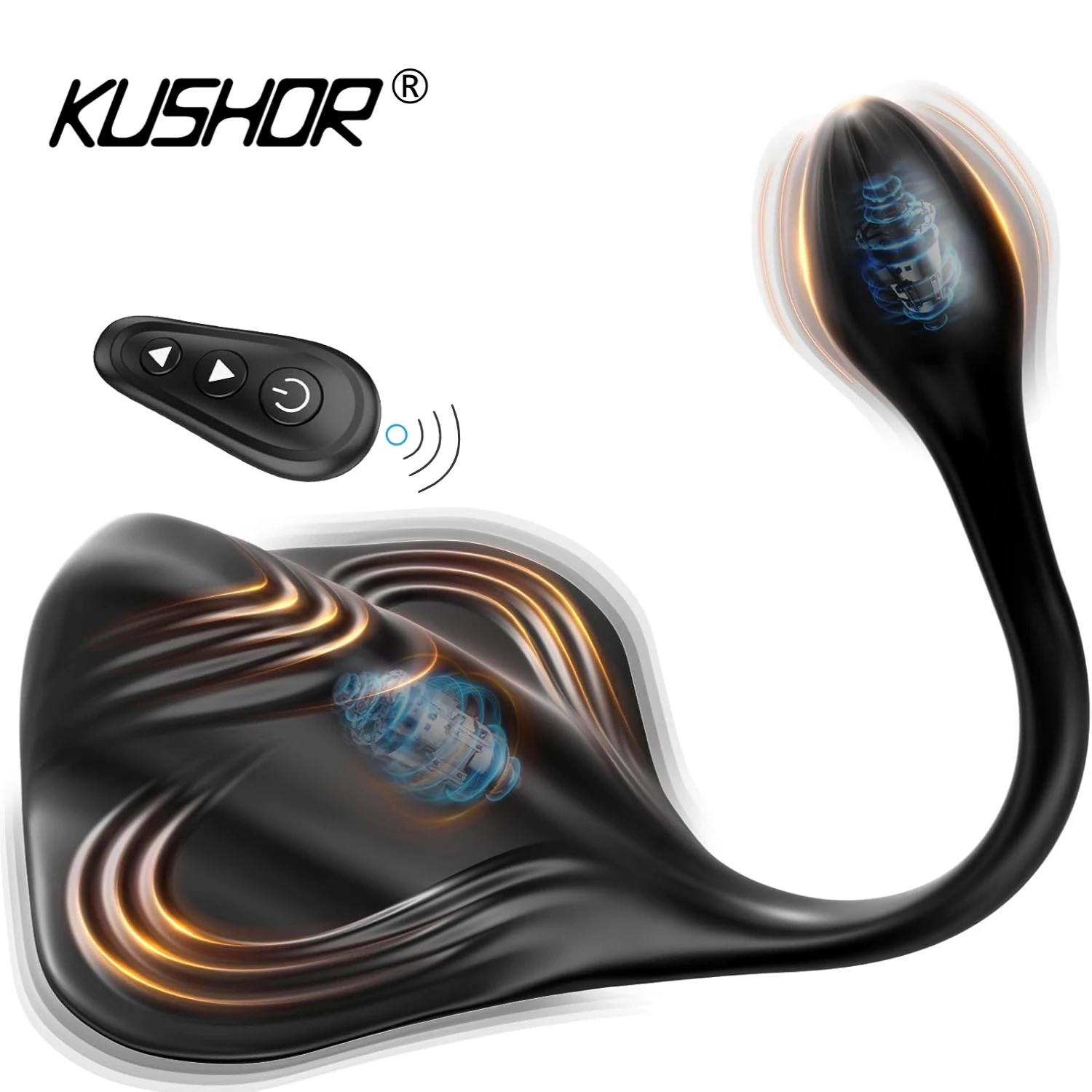 KUSHOR Male Prostate Massager Anal Vibrator Vibrating Butt Plug Penis Training Clitoral Stimulator Anal Dildo Sex Toys For Men