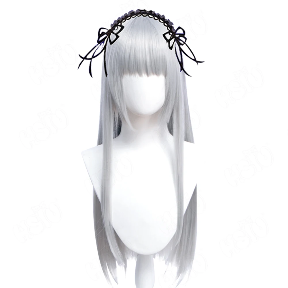 Rozen Maiden Suigintou Cosplay Wig silver Long hair Mercury Lampe Cosplay