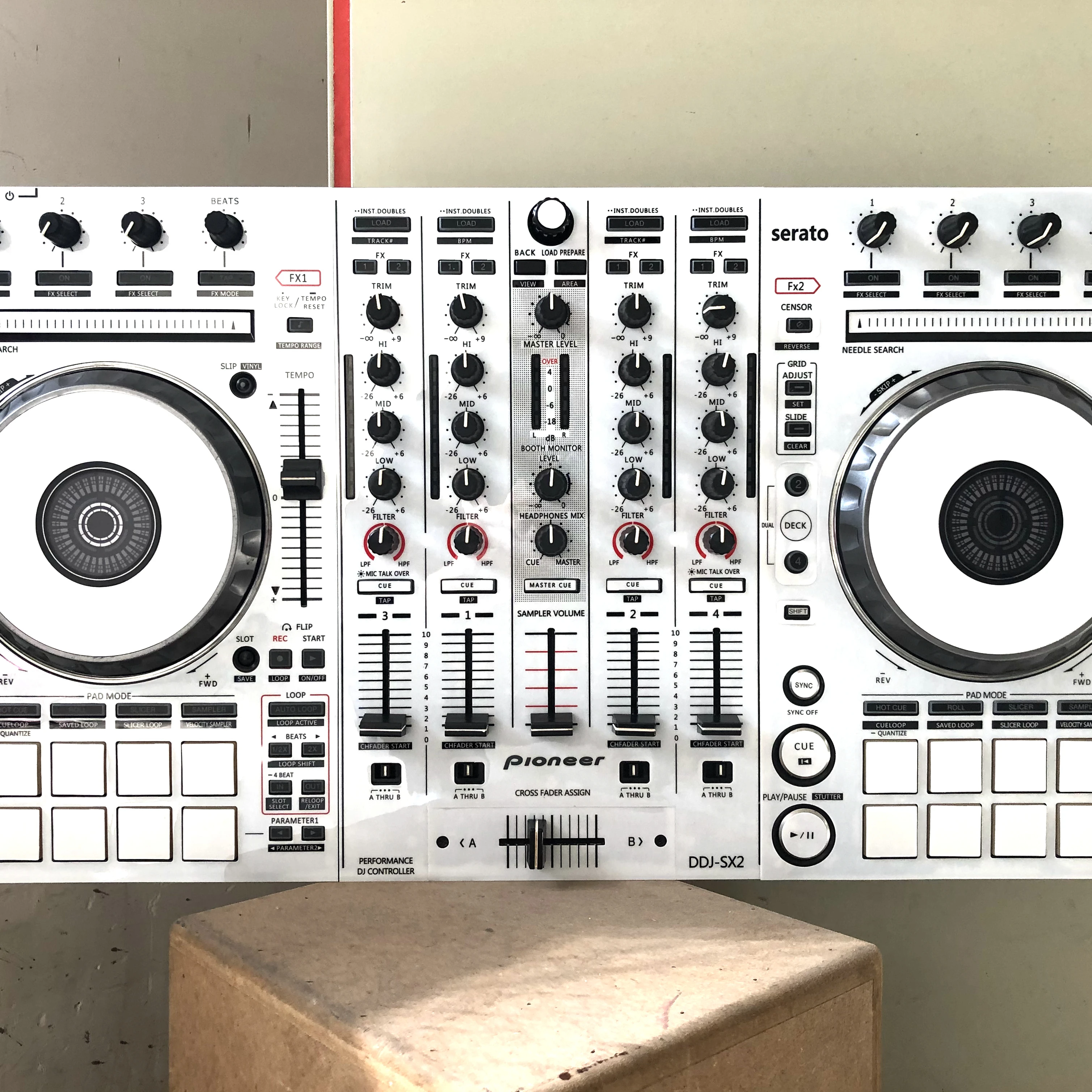 Ddj Sx2 Sticker Skin Controller Pc Adesivo Protettivo Pelle Argento Spazzolato