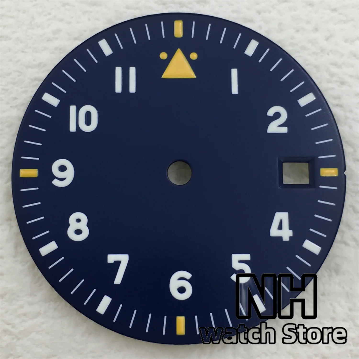 Pilot Watch Dial with Luminous Hands - Black, White, Blue, Green Options, 29mm