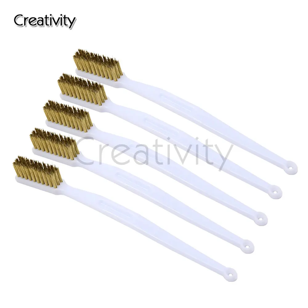 

3D Printer Nozzle Cleaning Copper Wire Toothbrush Copper Brush Handle For Nozzle Block Hotend Cleaning Hot Bed Cleaning Parts