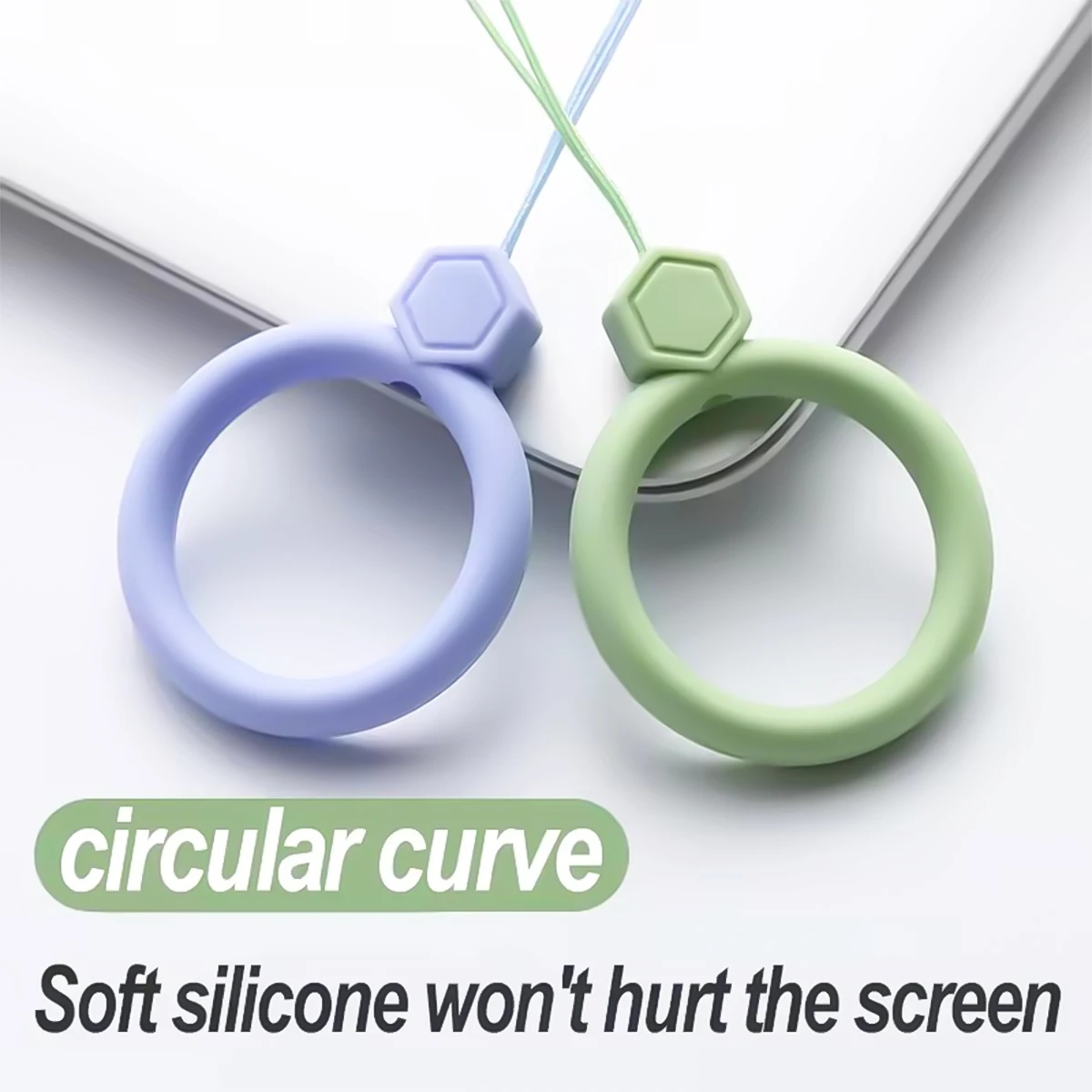 Soft Silicone Wrist Strap Lanyard Keychain