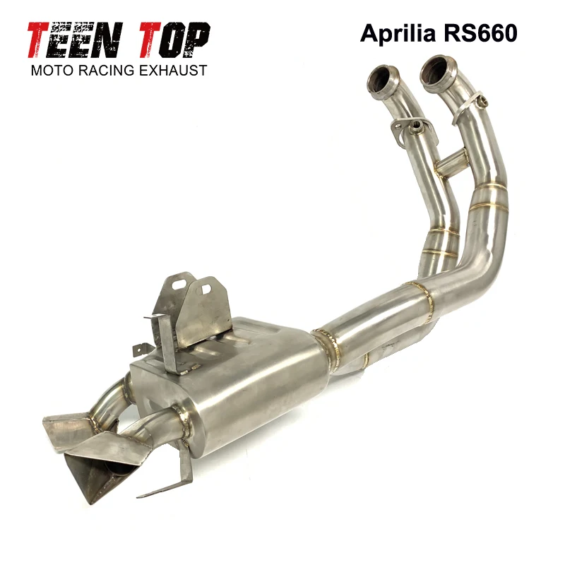 For APRILIA RS660 TUONO 2021 2022 Exhaust Front Link Pipe With Catalyst Box Slip On Original Muffler Stainless Steel Header Tube - Image 4