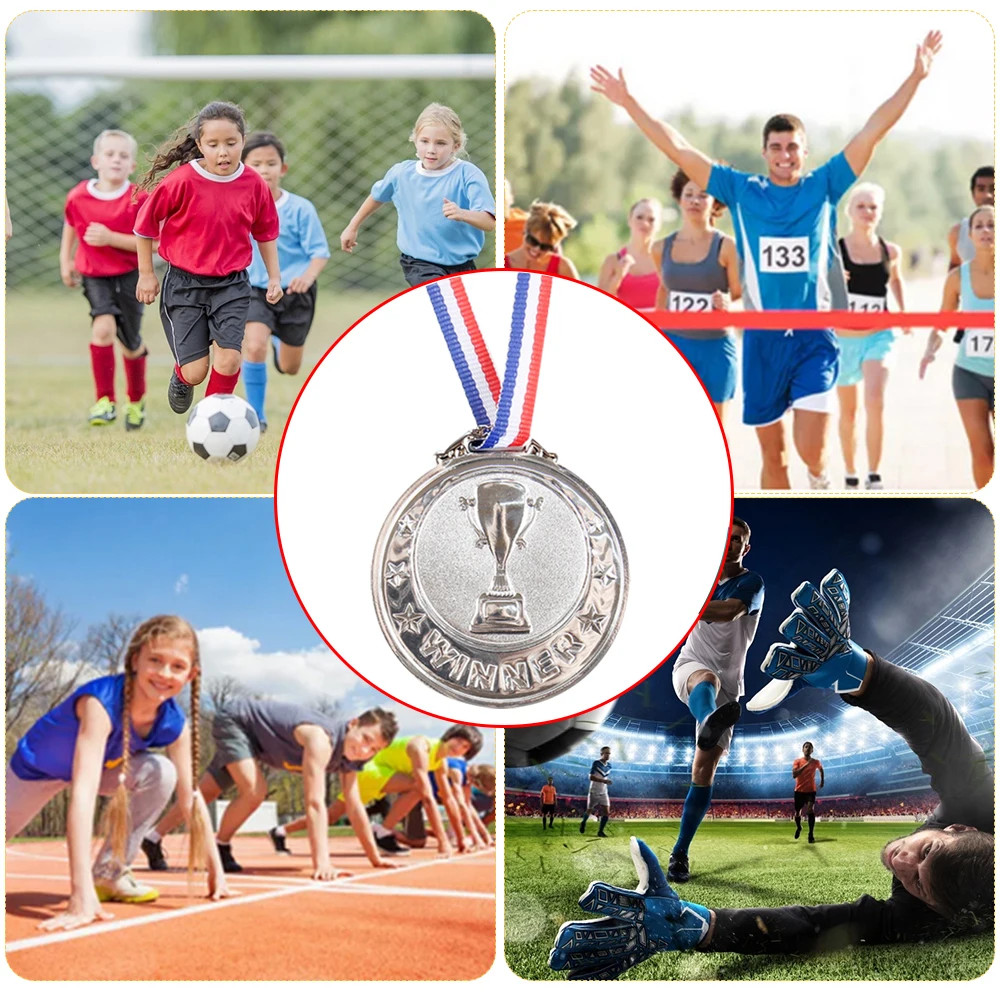 2.55 in Gold Plastic Winner Medal Medal Football Competition Prize Souvenir Gift Kids Golden Winner Awards for Kids Adults