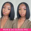 Wear And Go Bob Wigs For Women Human Hair 180% Straight Glueless Wig Ready To Go Human Hair Wigs Pre Cut Lace Air Wig Sale 1