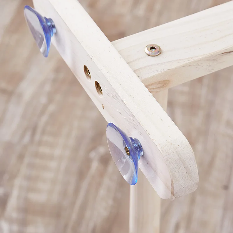 Solid wood children's hanger folding household clothes-drying floor balcony bedroom simple single pole coat rack