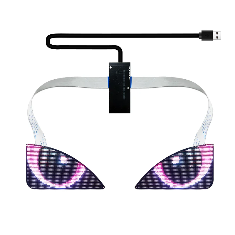 스마트 앱 프로그래밍 가능 LED 눈 디스플레이 스크린 패널, RGB 컬러 눈 애니메이션 디스플레이, PCB 보드, 가방용 자동차 LED 배낭 광고판
