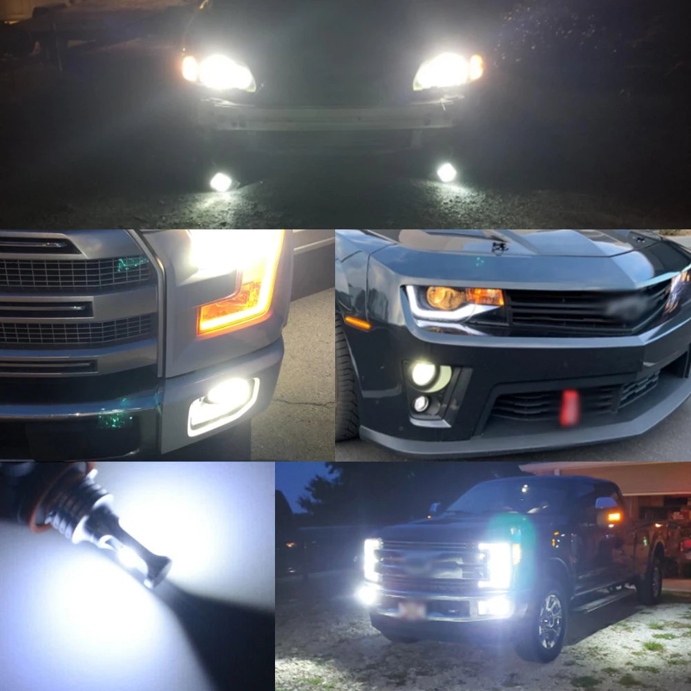H11 LED Headlight Kit Low Beam Bulbs Super Bright 33000LM 6000K Cold White 2Pack