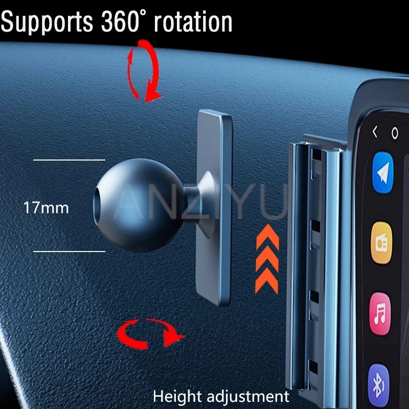 Magnetische Telefoonhouder voor Kia Soul III 2019-2022 2023 2024 2025 2026, Handsfree Telefoonhouder voor in de Auto, Verstelbare Autotelefoonhouder,D