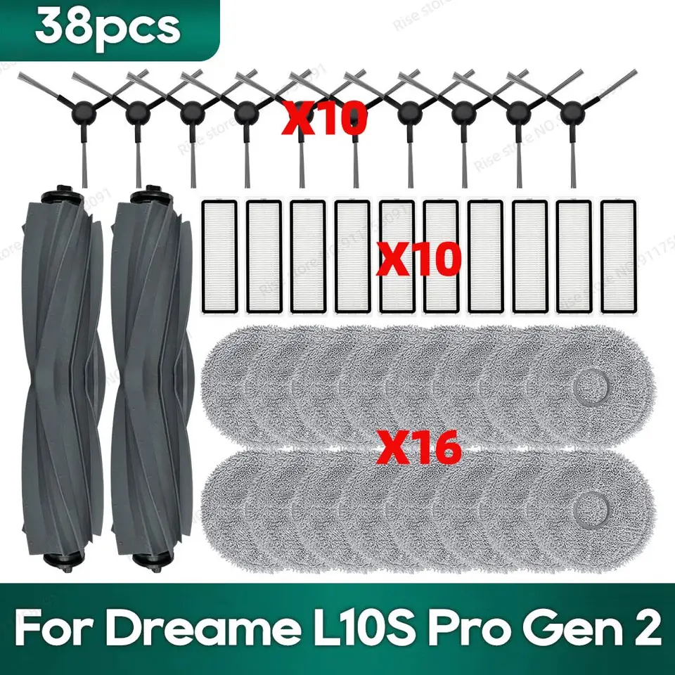 Dreame 3x Sacchetti per la Raccolta della Polvere da 4 Litri di Capacità Compatibili con Dreame L10s Plus/S10 Plus/D10 Plus Gen2