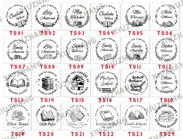 ex libris timbres personalizados de tinta fotopolimero para sellos libros  custom library stamp
