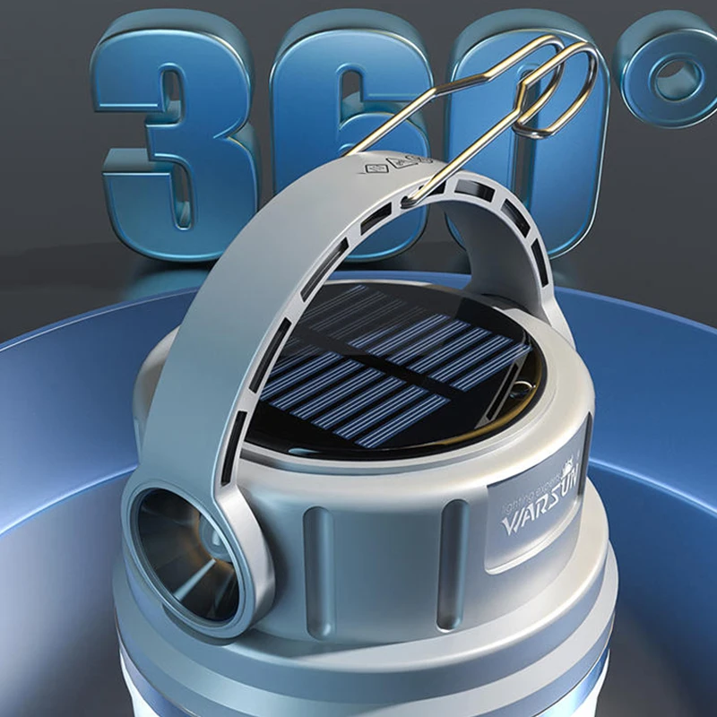 Camping lamp 1100 lumen long endurance led solar powerful rechargeable for outdoor sports