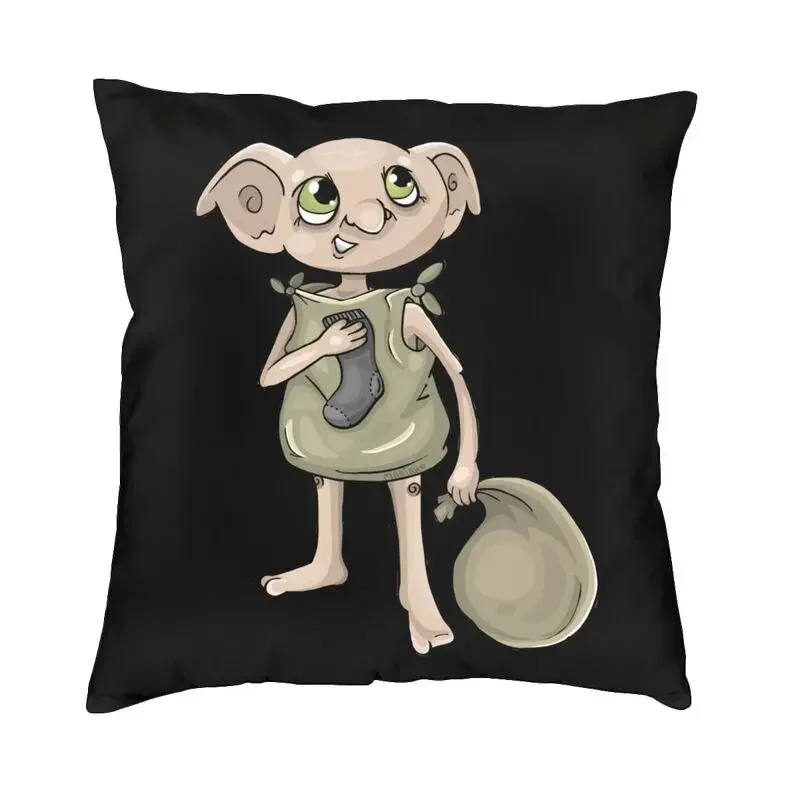 thumbnail image 1 of Funda de cojín de estilo nórdico Dobby Meme de 40 x 40 cm, suave, con diseño de película mágica de Halloween, para decoración de coche, sala de estar, 1 of 5