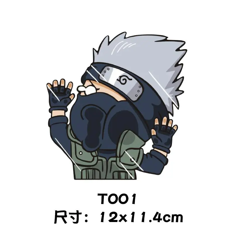 Naruto Autoaufkleber Cartoon Niedliche Anime Naruto Sasuke Kakashi Japanische Auto-Fenster 3D-Aufkleber Großhandel – Detail 3