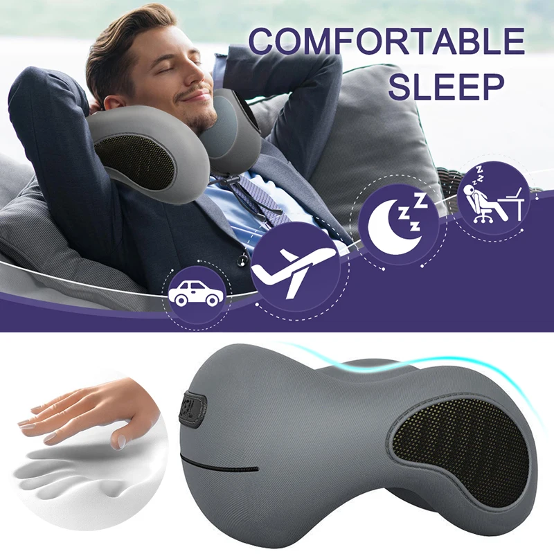 

Travel Neck Pillow Upgrade Travel Neck Pillow For Airplane Pure Memory Foam Travel Pillow For Flight Headrest Sleep Portable