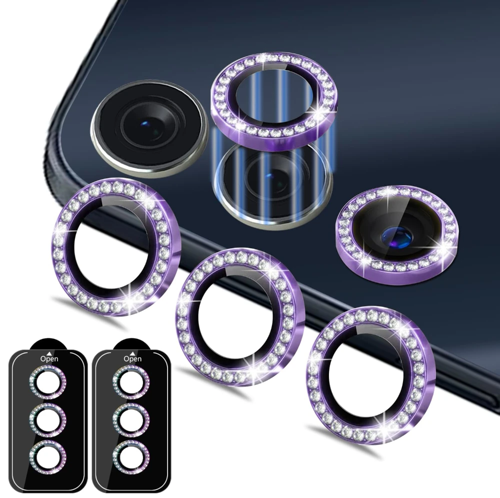 Luxury Diamond Camera Protector - Premium Tempered Glass Lens Cover