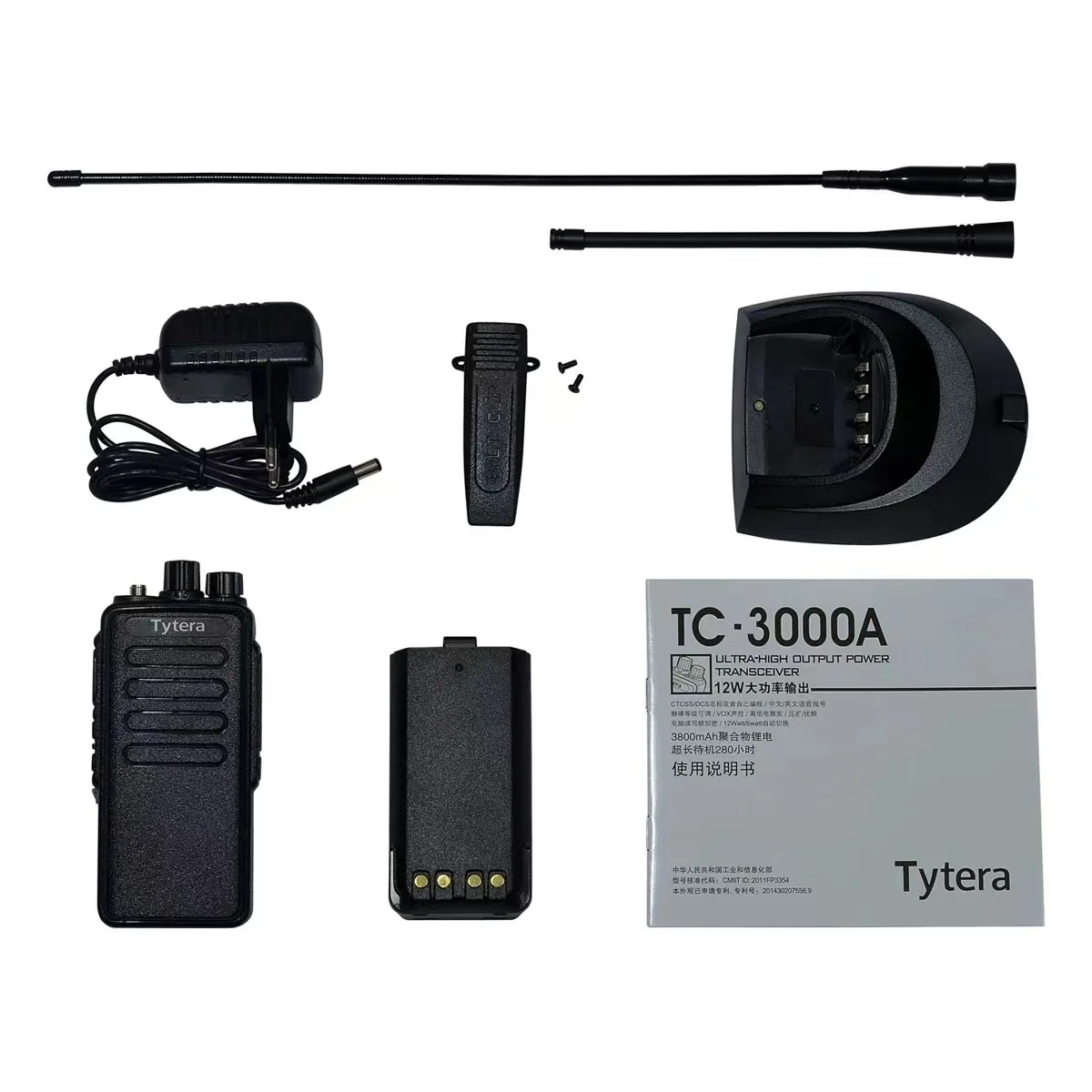 TYT TC-3000A Handheld Walkie Talkie 3000ATwo Way Radio UHF 400-520Mhz 10W Power 3600mAh Battery COMP/Scrambler CTCSS/DCS 4
