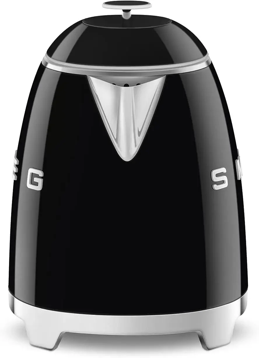 Mini 50's Retro Style 3 Cup Electric Kettle with Double Wall Anti Slip Base and Water Level Indicator (Black) 5