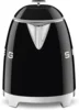 Mini 50's Retro Style 3 Cup Electric Kettle with Double Wall Anti Slip Base and Water Level Indicator (Black) 5